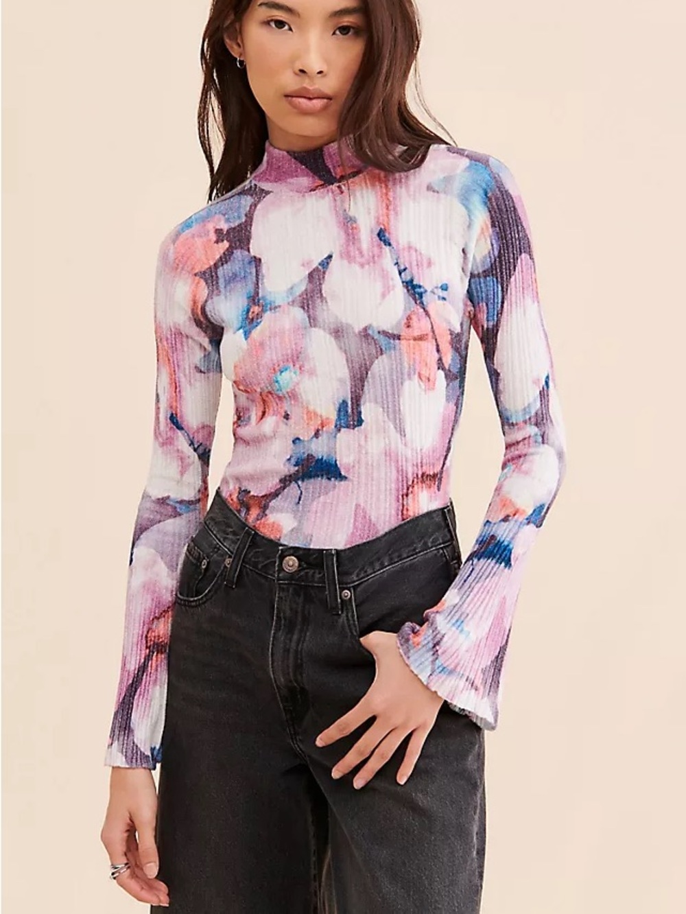 Anthropologie • Pilcro Velvet Turtleneck Sweater